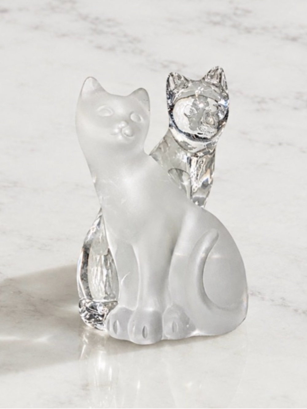 Lenox Crystal Cat Couple Statue